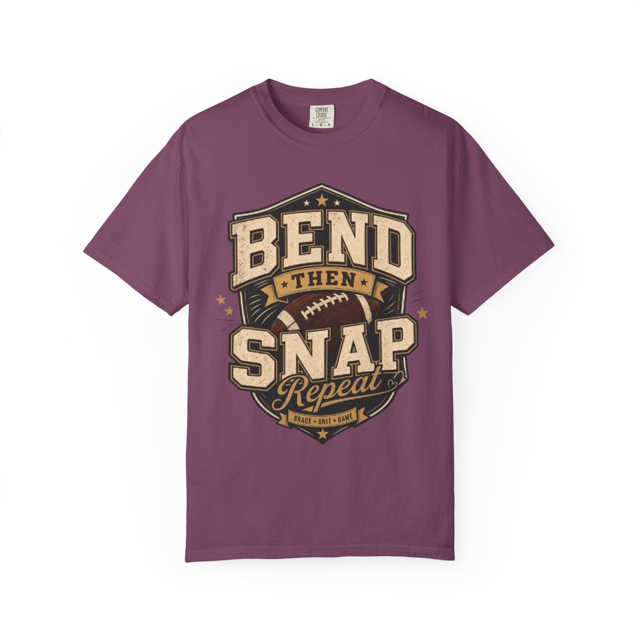 Football Bend Then Snap Repeat Graphic T Shirt Vintage Athletic Tee for Players and Fans