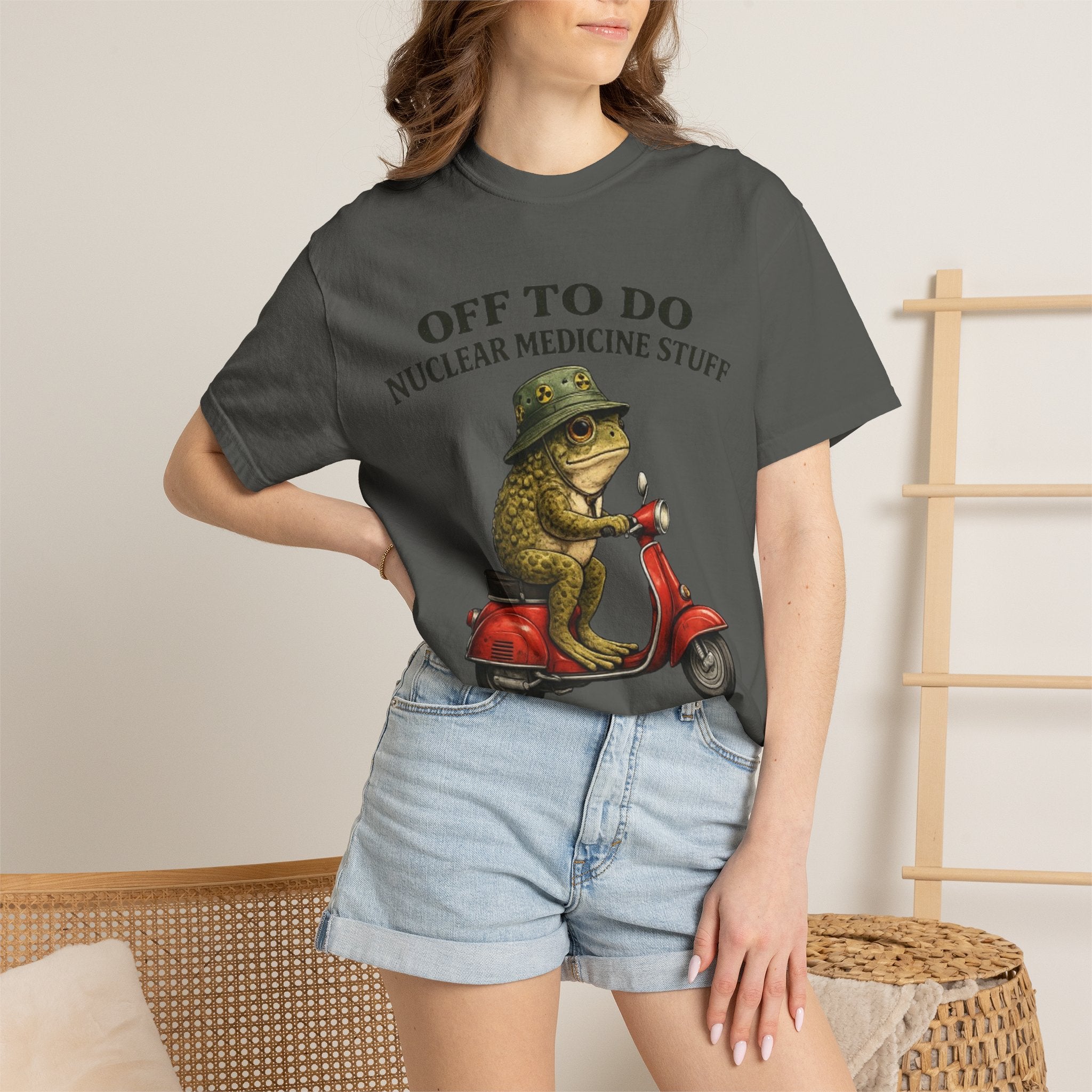 Nuclear Medicine Frog Scooter T-Shirt  Off To Do Nuclear Medicine Stuff