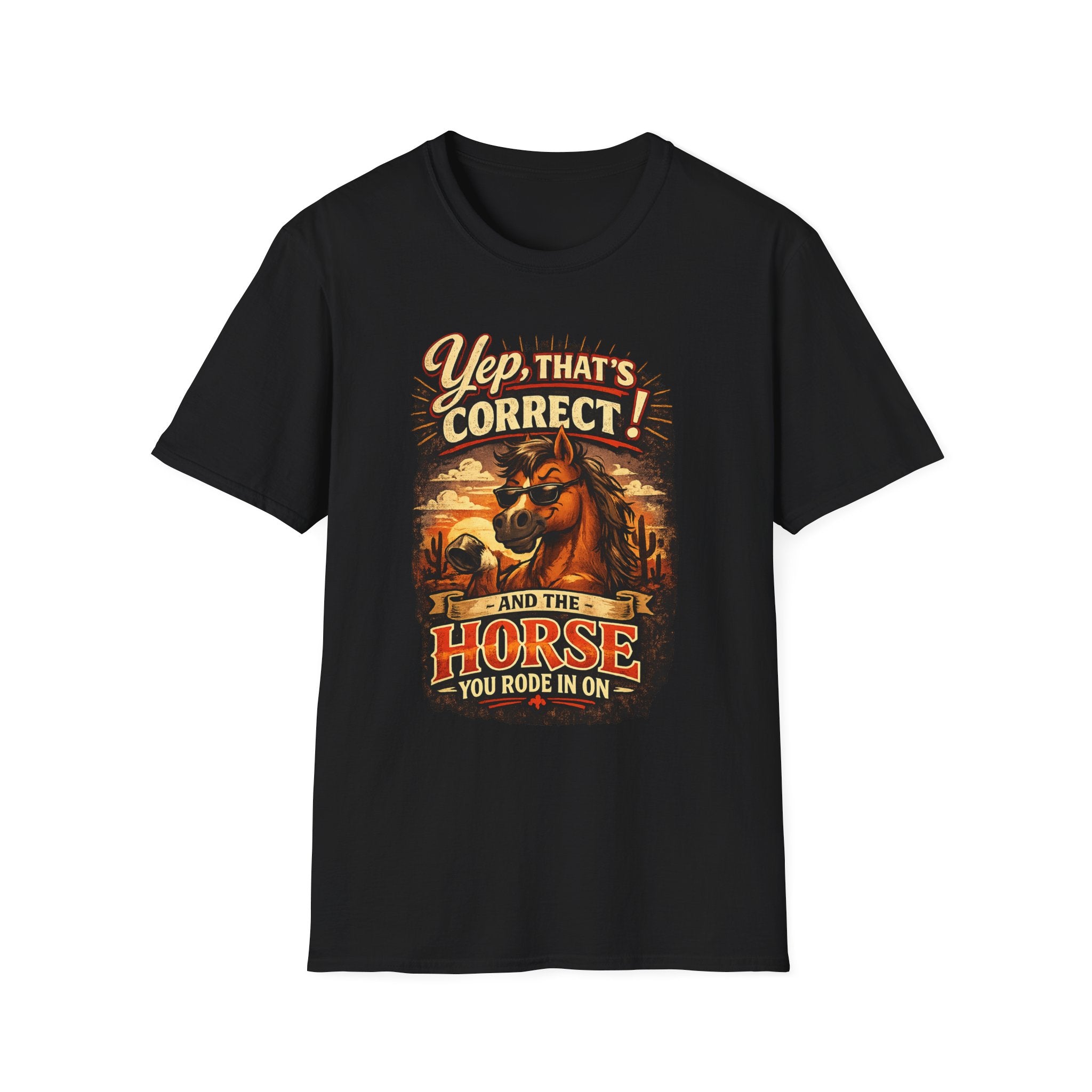 Yep That’s Correct! Horse Retro Graphic T‑Shirt