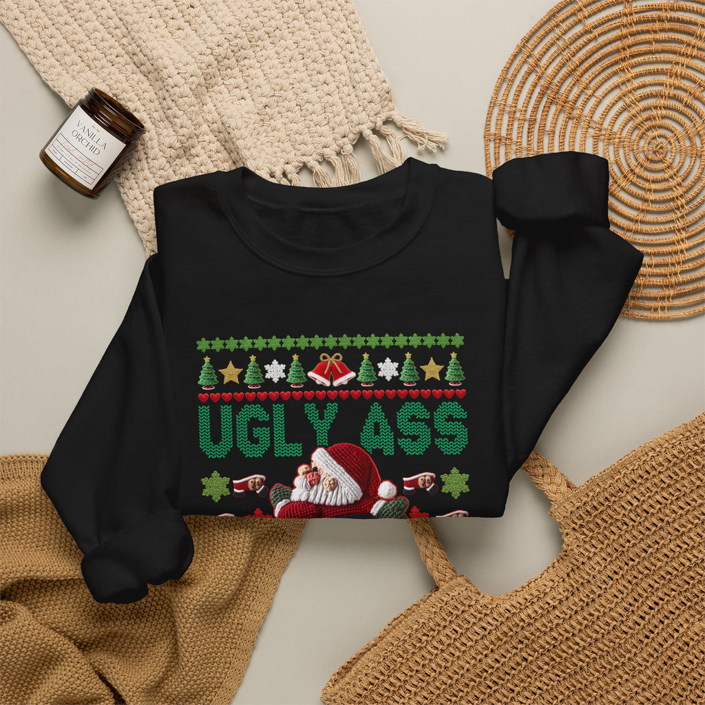 Funny Ugly Christmas Sweater, Ugly Ass Sweater Sweatshirt, Sarcastic Christmas Shirt, Adult Holiday Party Outfit, Gag Gift