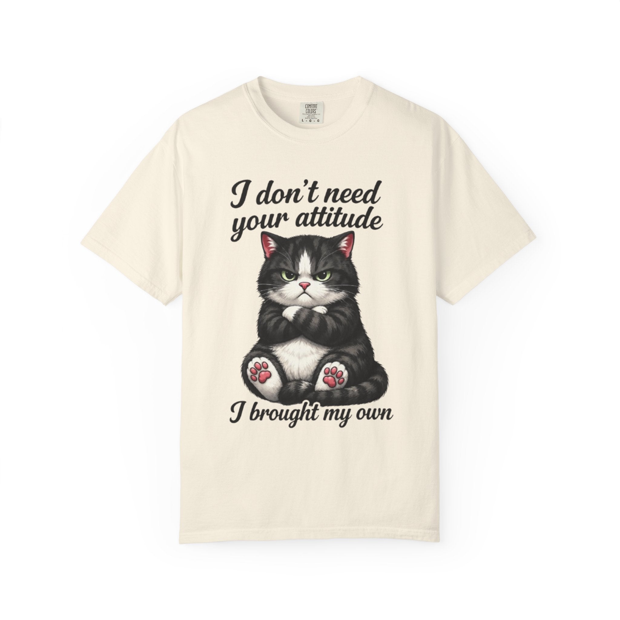 Cat Attitude T-Shirt I Don't Need Your Attitude I Brought My Own Funny Cat Tee