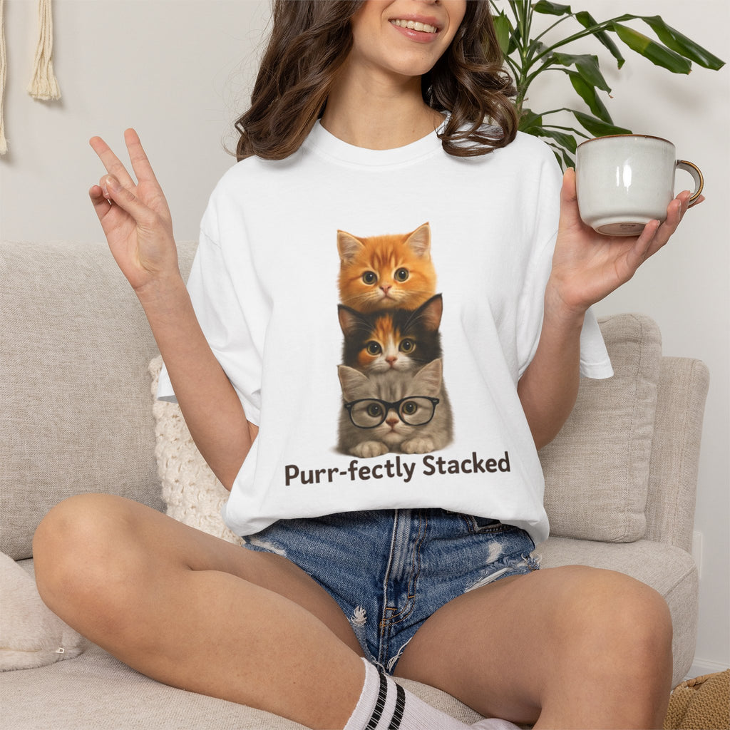 Purr fectly Stacked Cat T Shirt