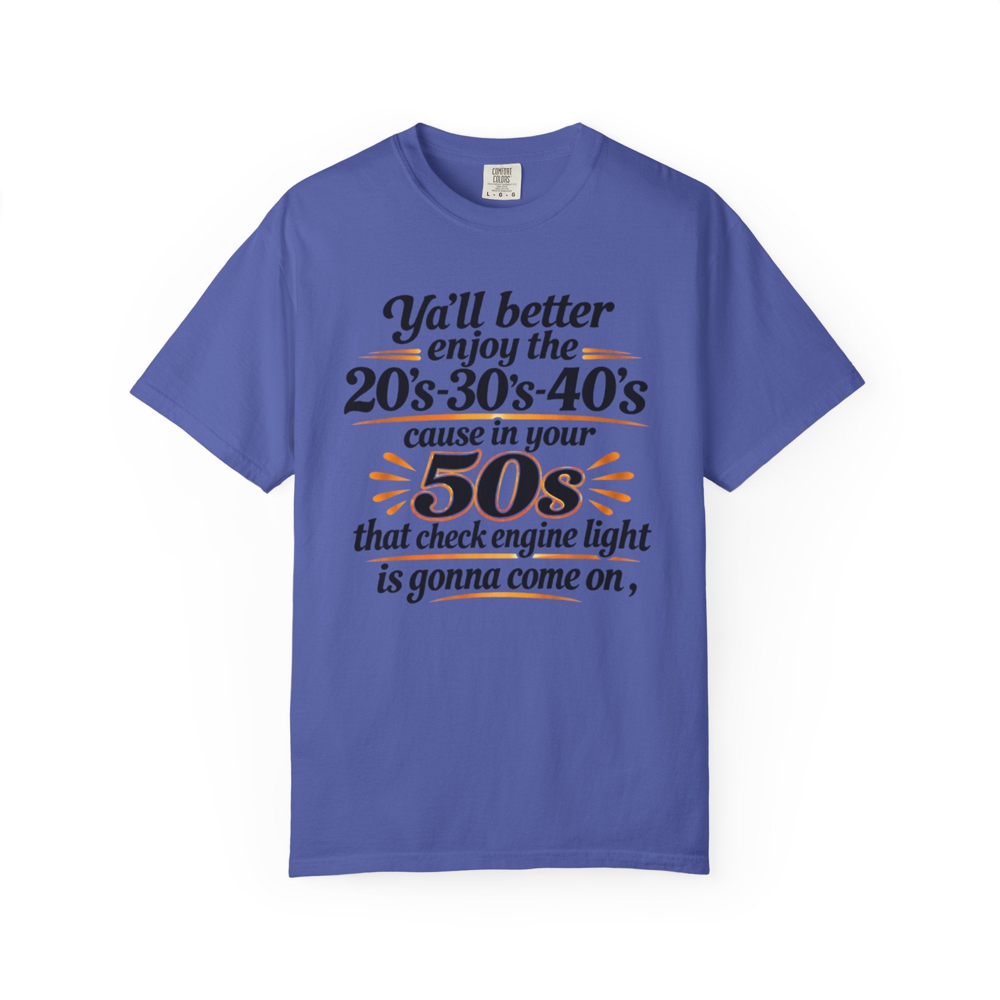 Funny Check Engine Light 50s Retirement T-Shirt