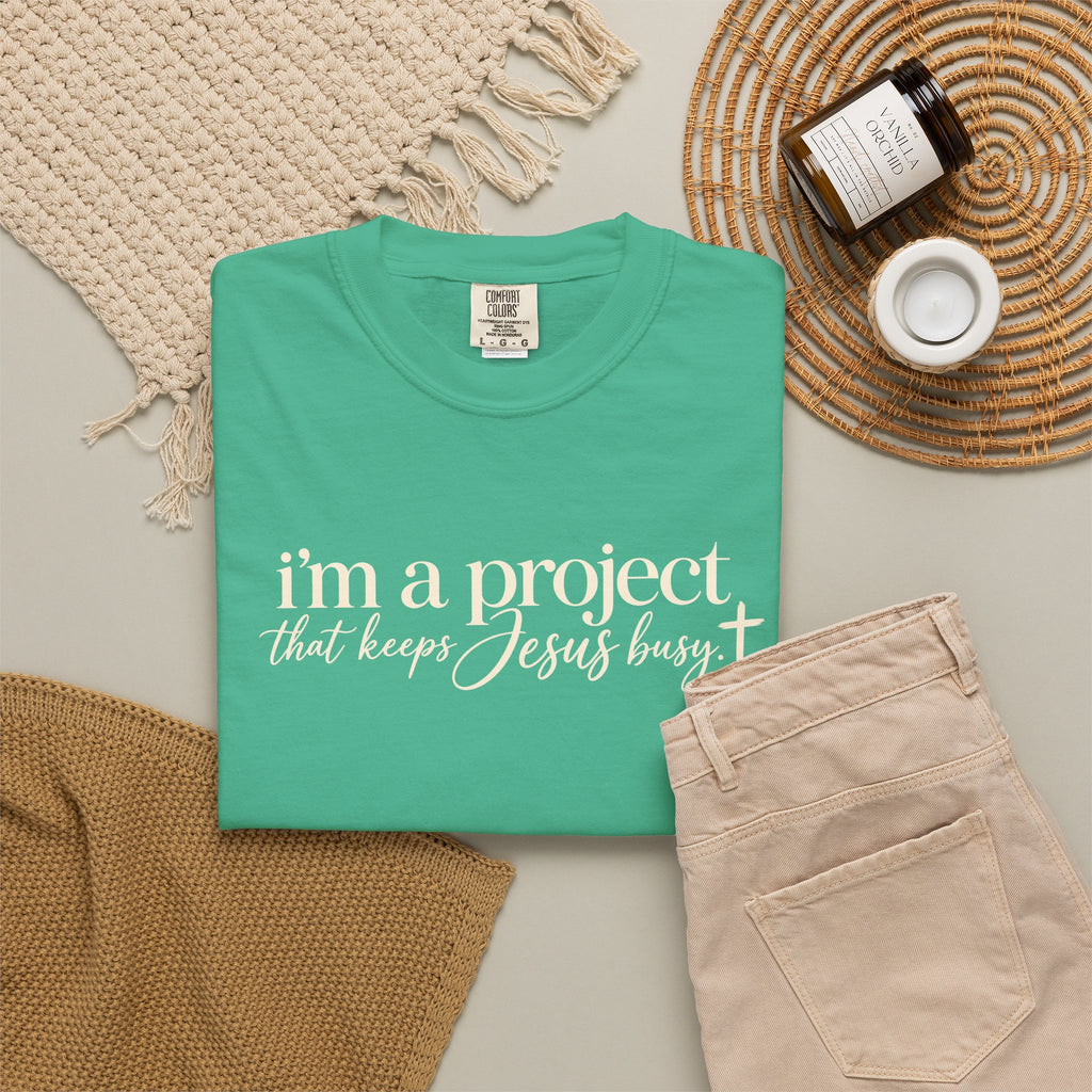 Im a Project That Keeps Jesus Busy Tee Shirt