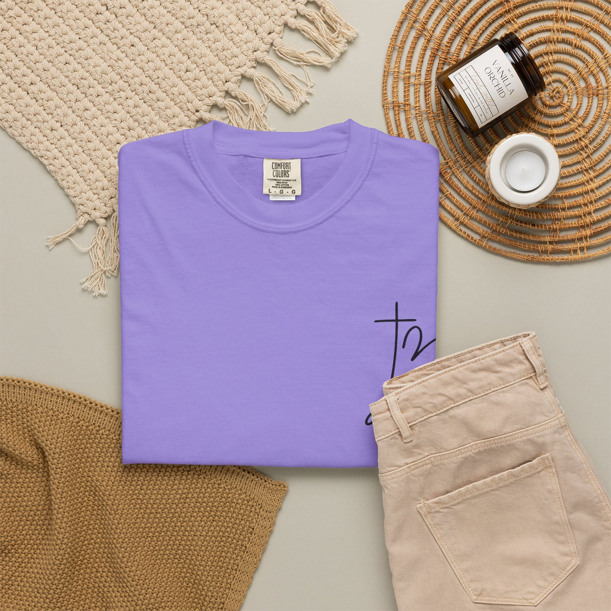 T-Shirt  Stronger Than the Storm Script Chest and Back Tee