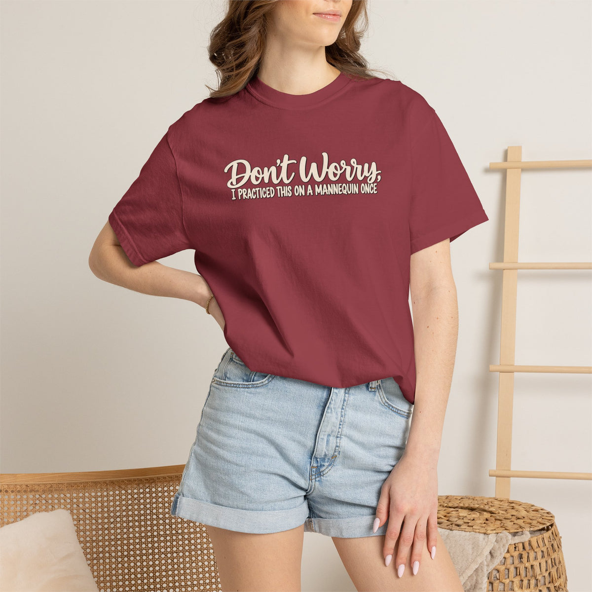 Funny Nursing Student Shirt, Don't Worry I Practiced on a Mannequin Tee, Nurse Humor T-Shirt, Nursing School Graduation Gift, Comfort Colors