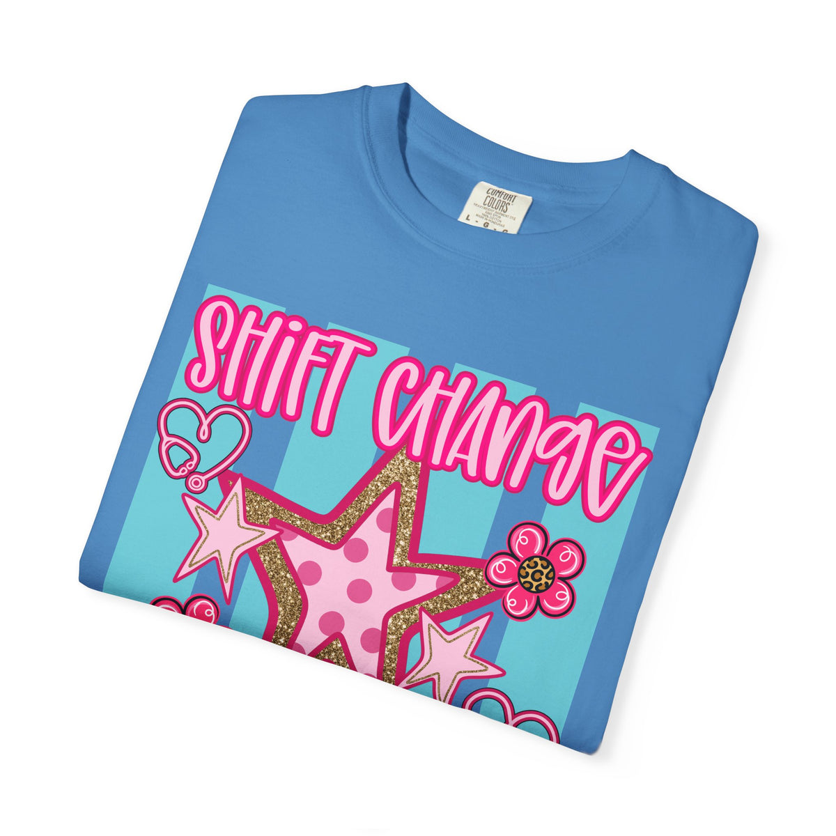 Shift Change Hallelujah T Shirt Cute Pink Star Nurse Worker Tee