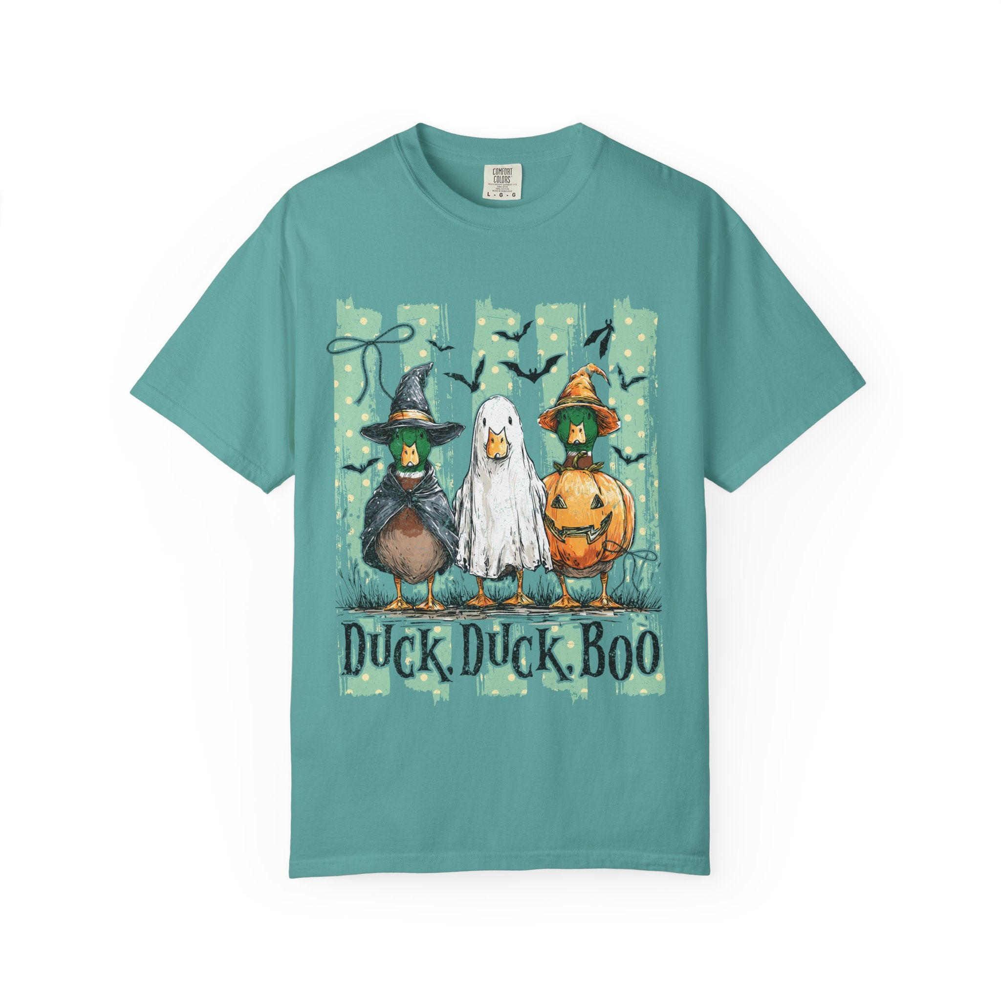 Duck Duck Boo Halloween T Shirt Cute Ducks in Costumes Graphic Tee