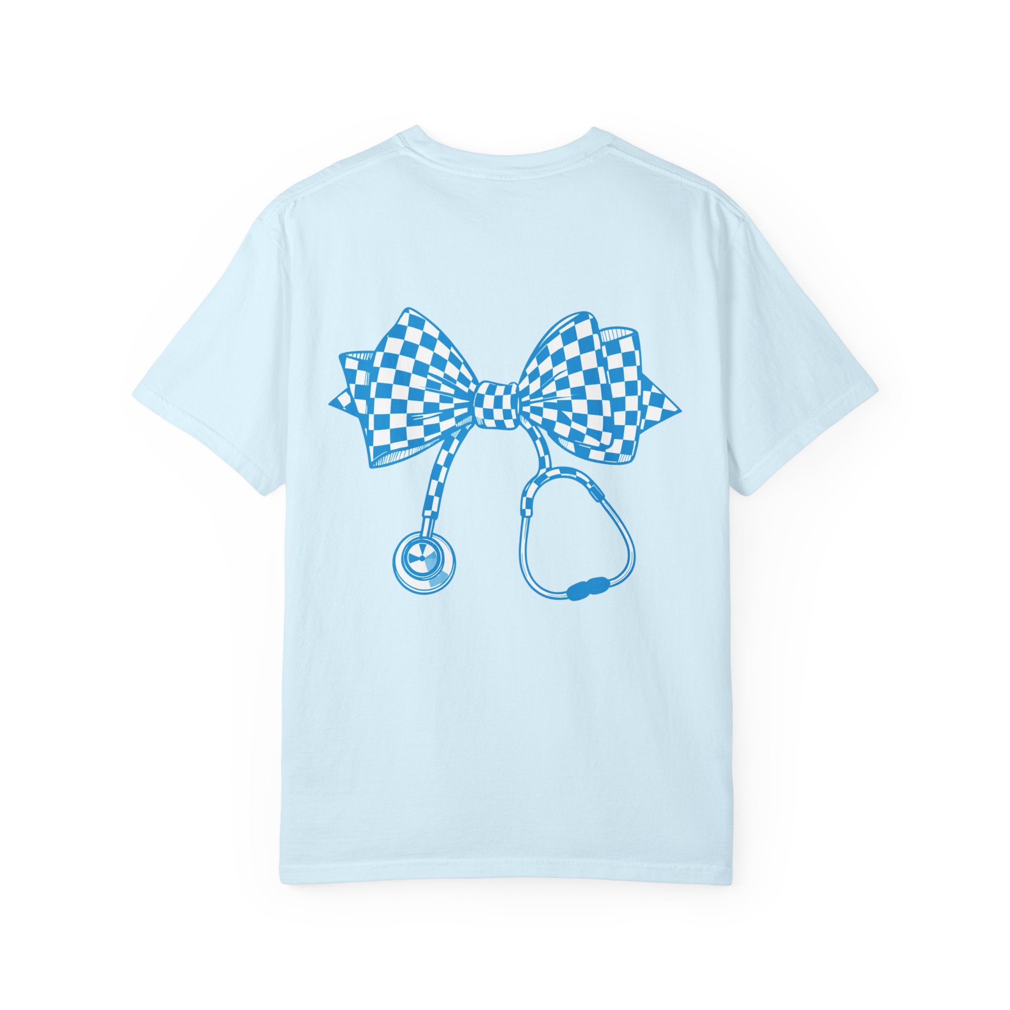 Checkerboard Stethoscope T Shirt Cute Nurse Doctor Medical Tee