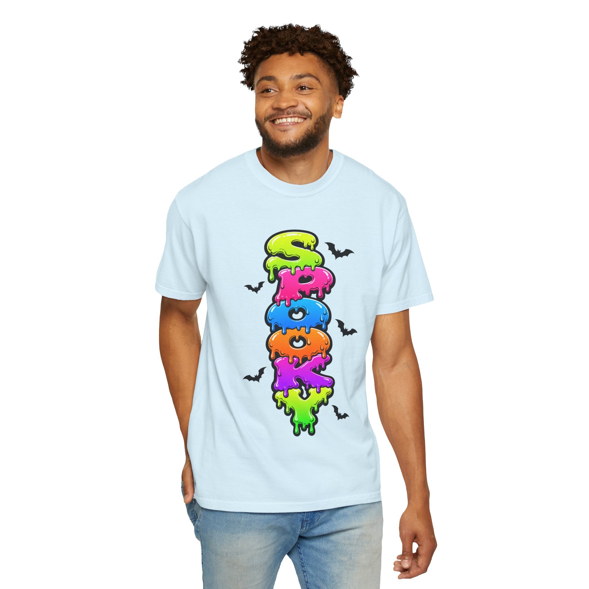 Spooky Colorful Spook Drippy Halloween T Shirt