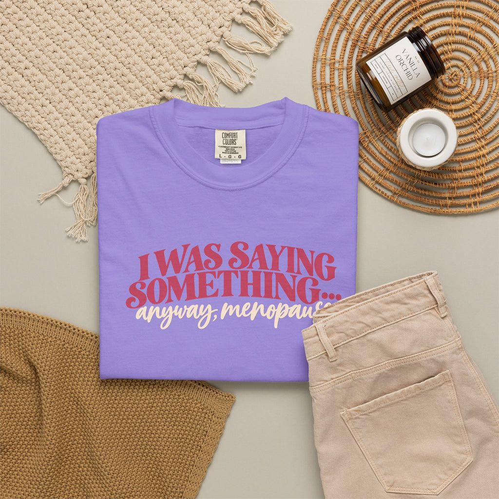 I Was Saying Something Anyway Menopause Tee shirt | Funny Menopause Shirt