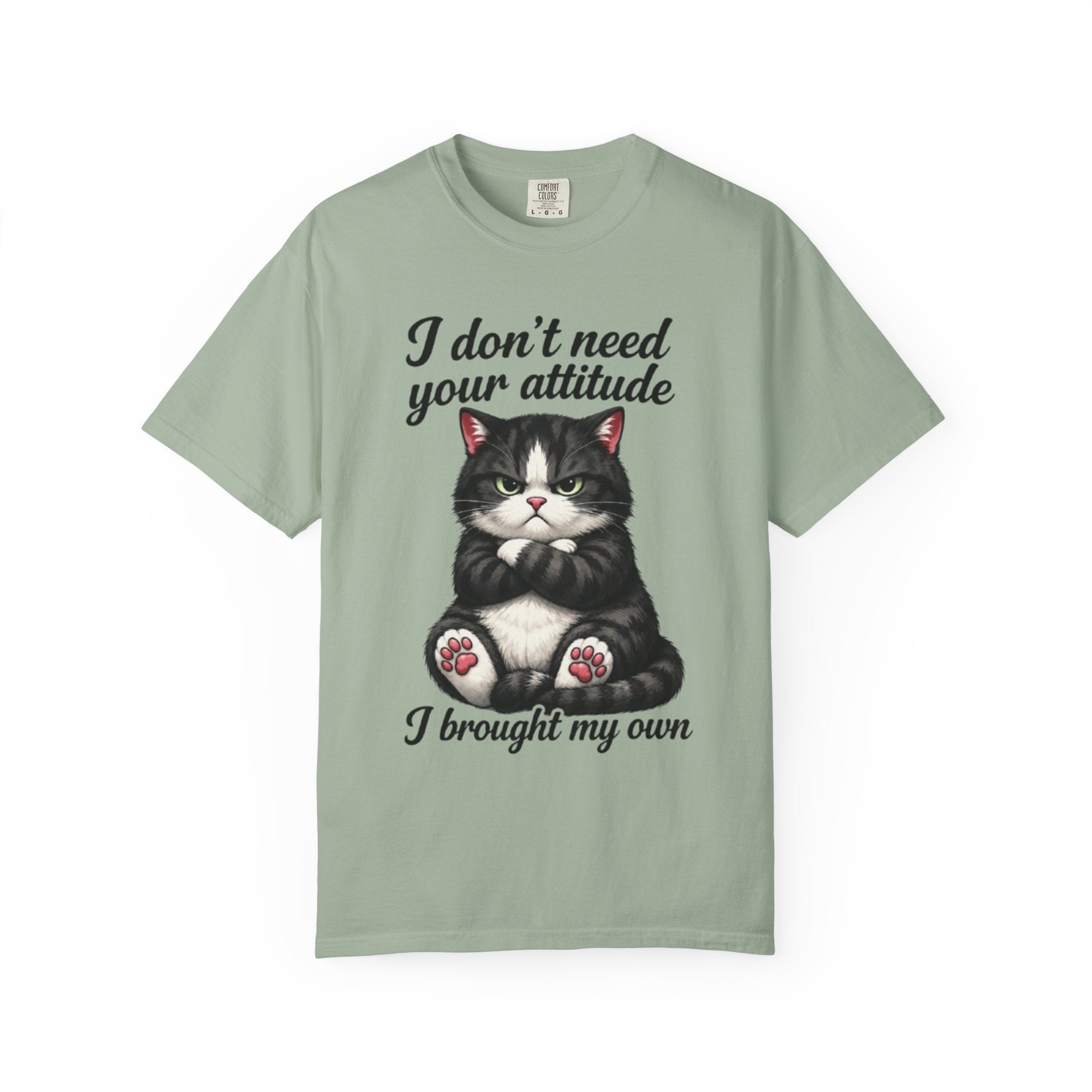 Cat Attitude T-Shirt I Don't Need Your Attitude I Brought My Own Funny Cat Tee
