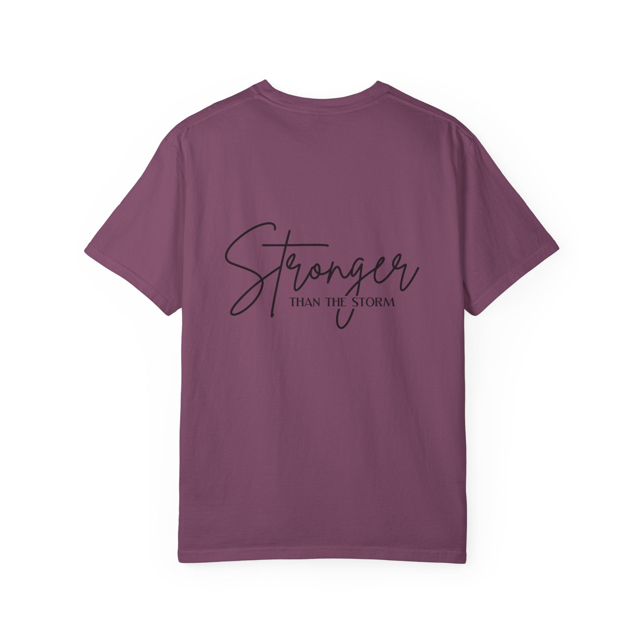 T-Shirt  Stronger Than the Storm Script Chest and Back Tee