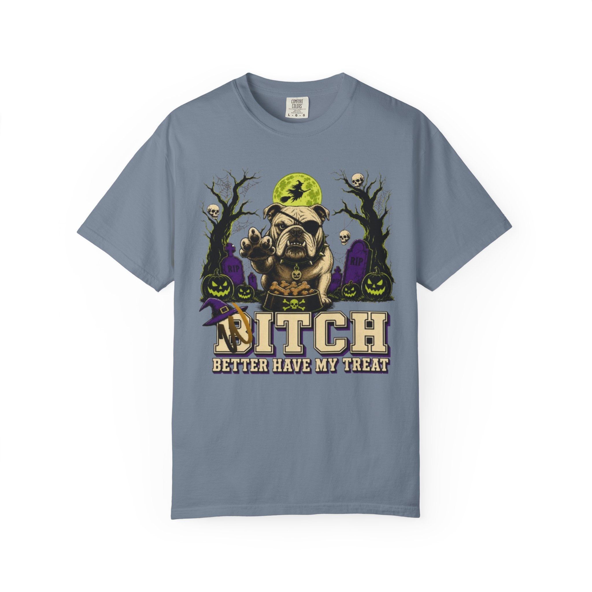 Halloween Bulldog T Shirt Bitch Better Have My Treat Spooky Costume Tee