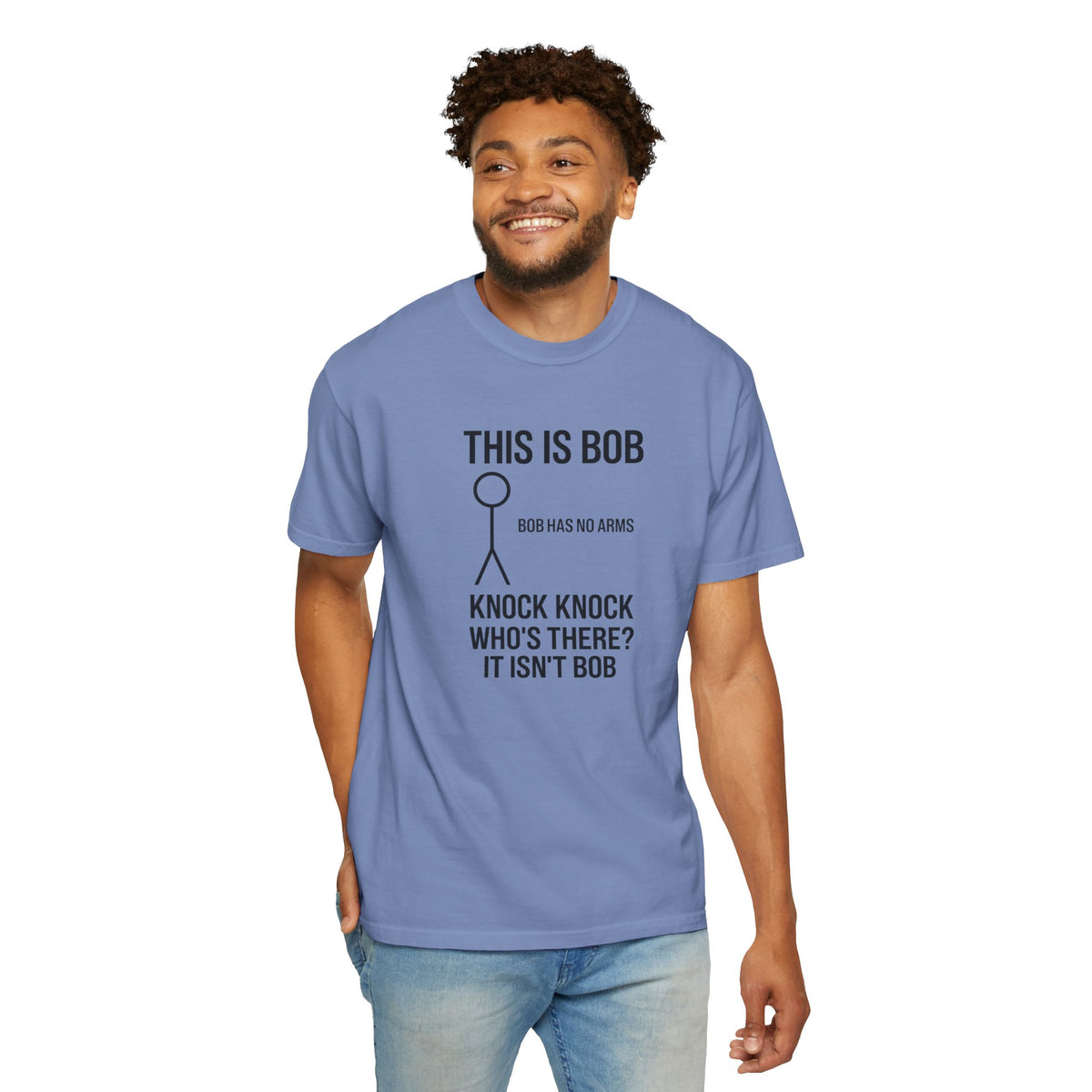 Funny Knock Knock Shirt, This Is Bob T-Shirt, Dad Joke Graphic Tee, Sarcastic Humor Shirt, Funny Gag Gift, Unisex Joke Tee