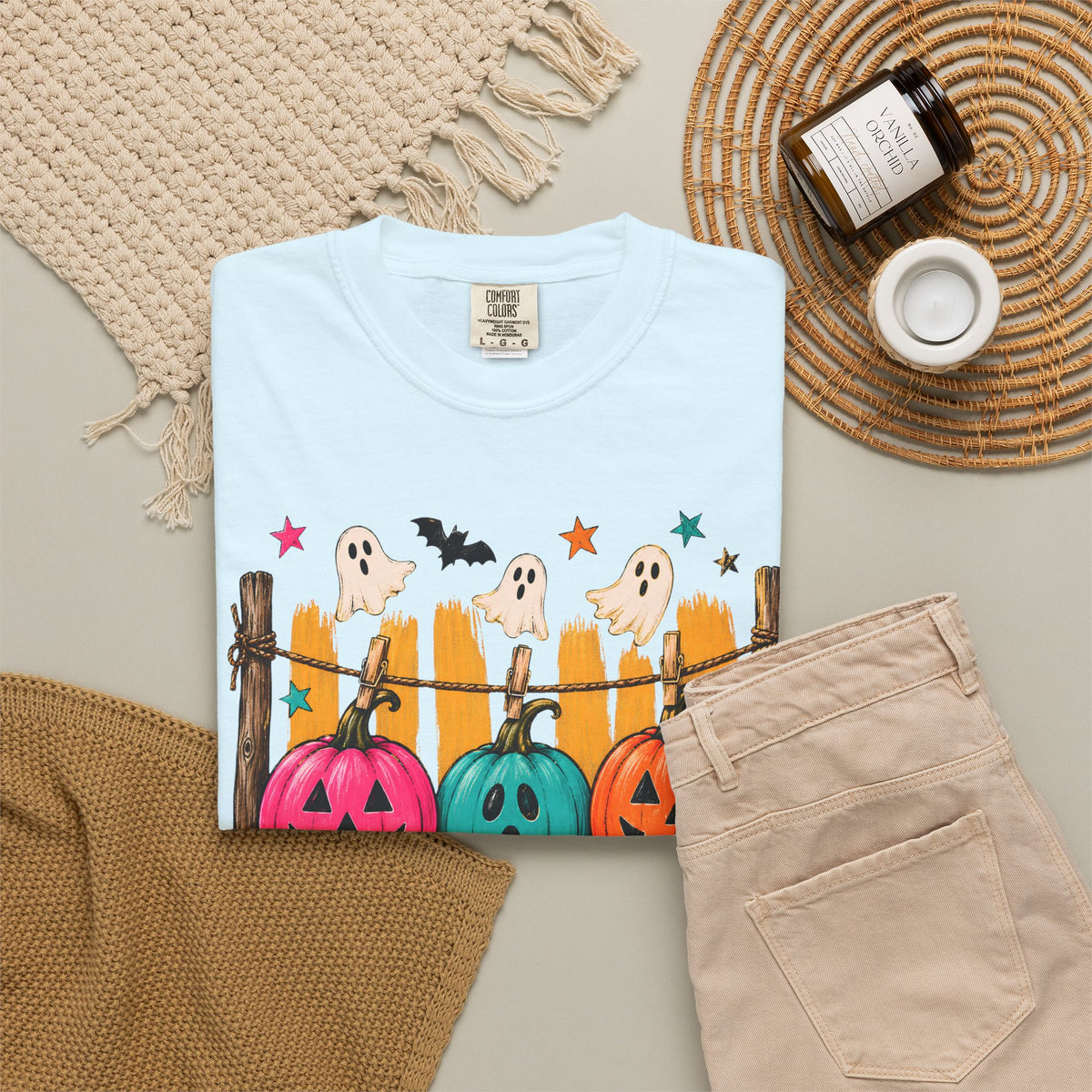 Halloween Pumpkins and Ghosts T Shirt Cute Jack O Lantern Halloween Tee