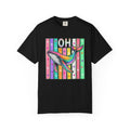 Oh Rainbow Whale T Shirt Retro Striped Graphic Tee
