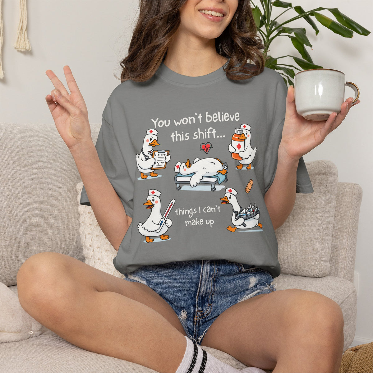 Funny Nurse Shirt, You Won't Believe This Shift Tee, Nurse Goose Shirt, Comfort Colors Nursing Gift, ER Nurse Humor, Healthcare Worker Gift