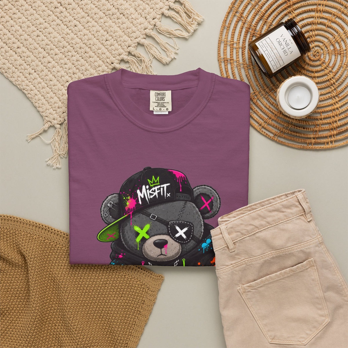 Rebel Graffiti Bear T Shirt