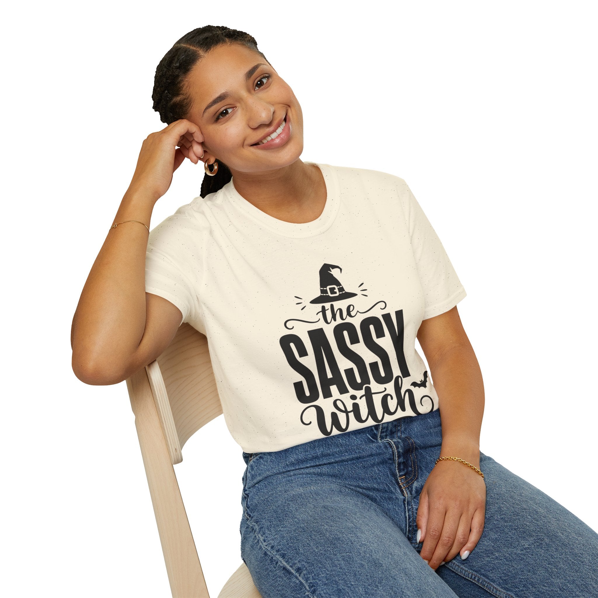 Sassy Witch T Shirt Halloween Graphic Tee with Witch Hat