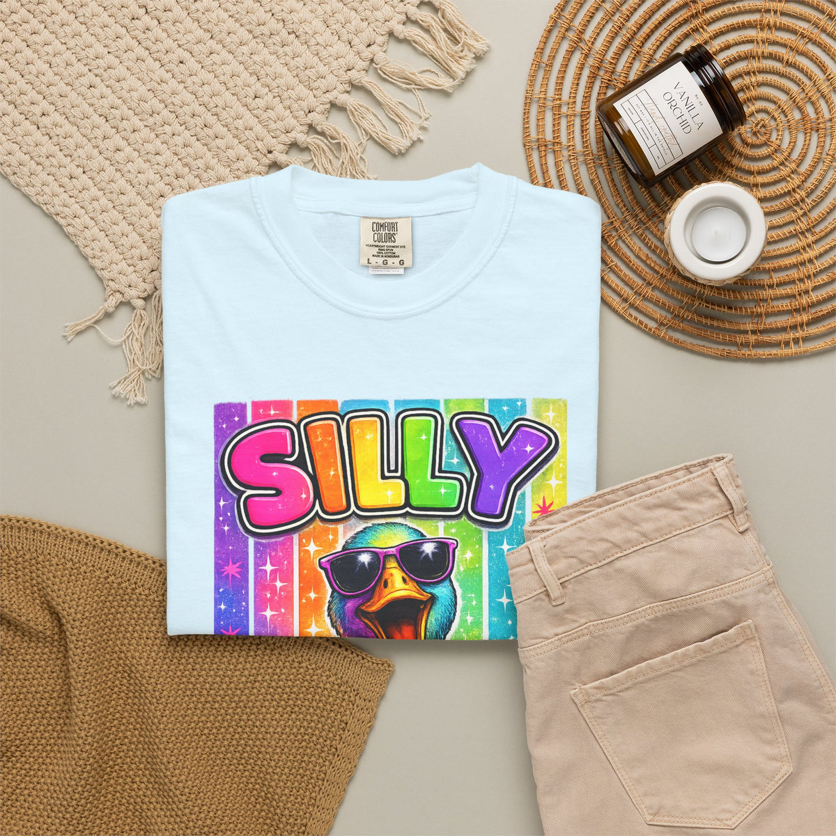 Silly Rainbow Goose T Shirt