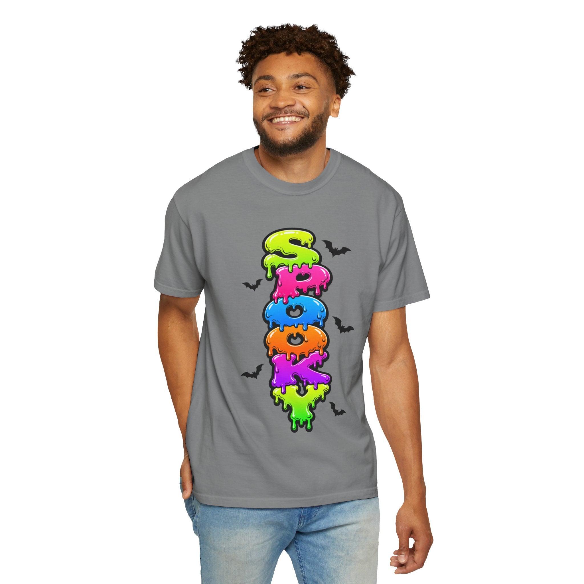 Spooky Colorful Spook Drippy Halloween T Shirt