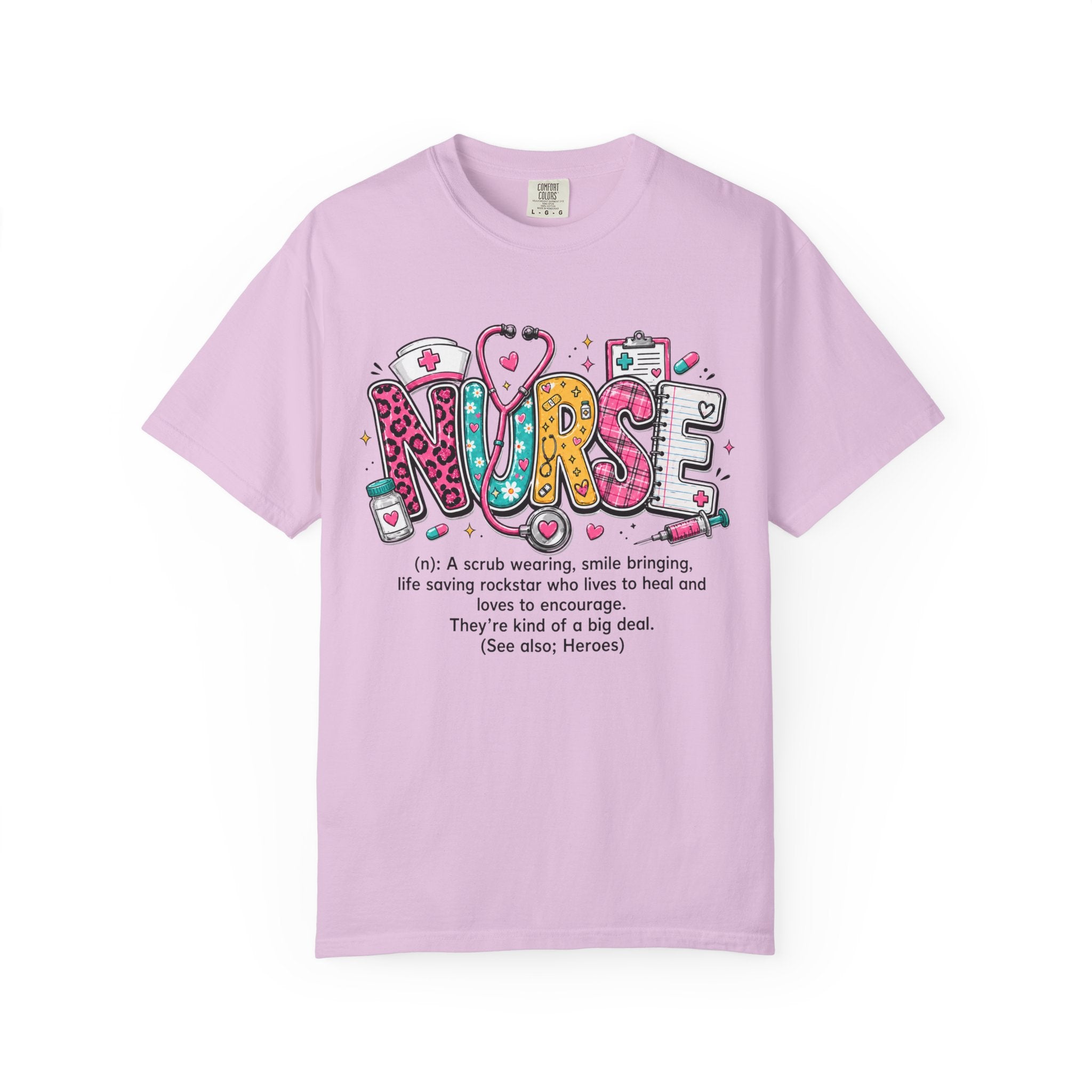 Nurse Definition T Shirt Colorful Medical Humor Tee for Nurses