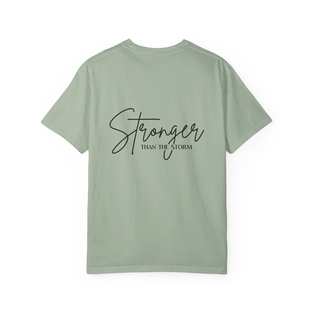 T-Shirt  Stronger Than the Storm Script Chest and Back Tee