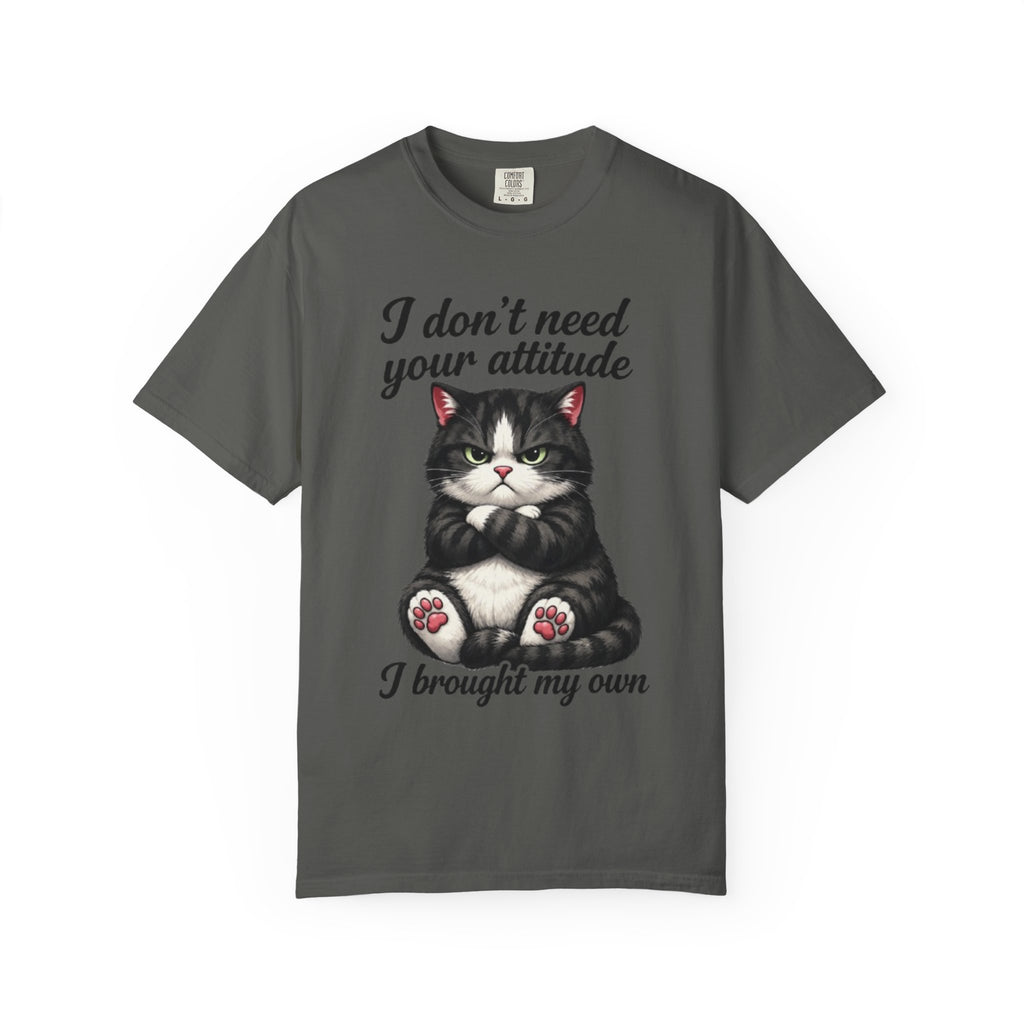 Cat Attitude T-Shirt I Don't Need Your Attitude I Brought My Own Funny Cat Tee