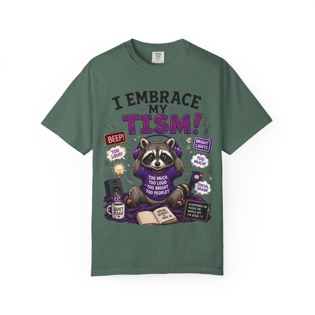 Autism Awareness T-Shirt I Embrace My Tism Raccoon Design