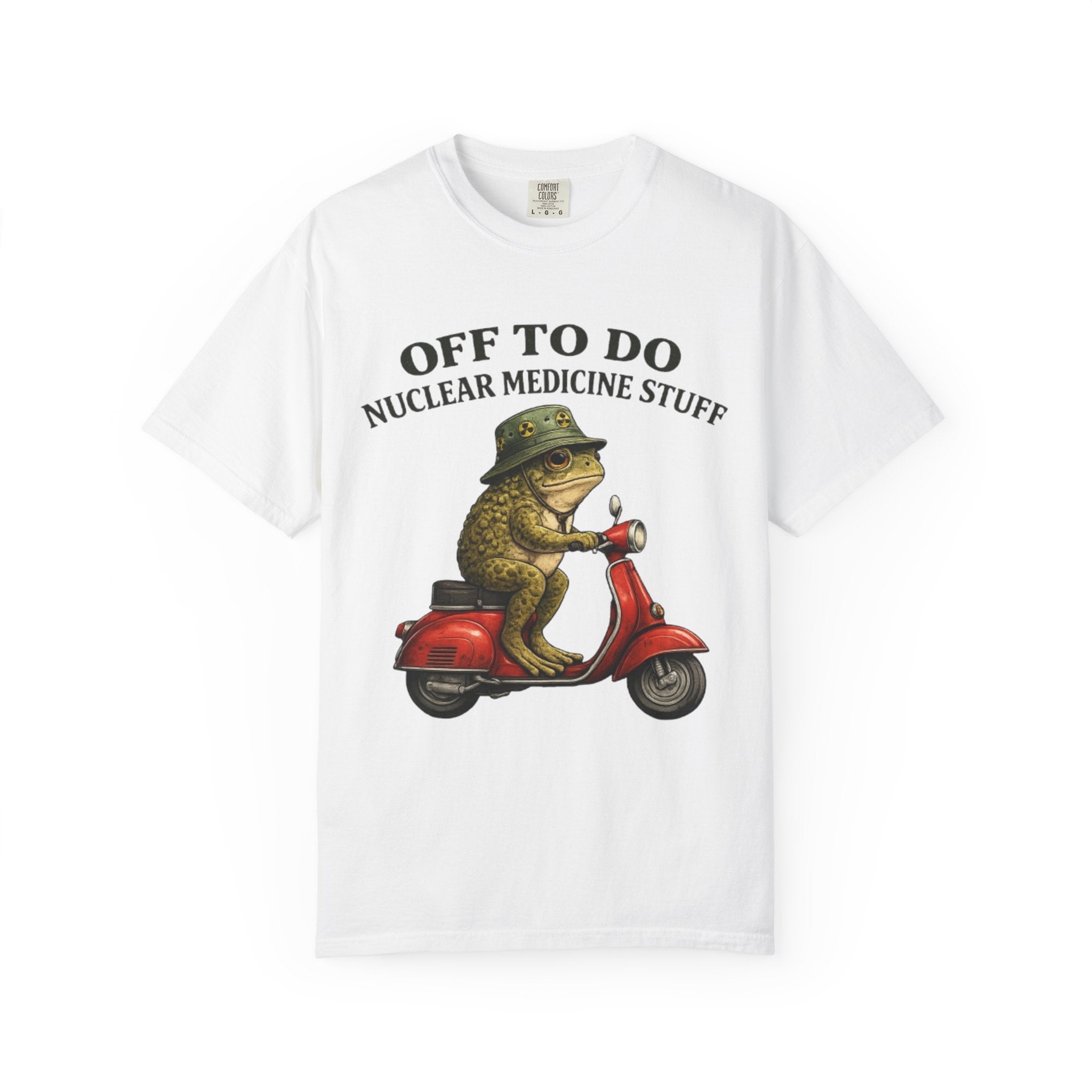 Nuclear Medicine Frog Scooter T-Shirt  Off To Do Nuclear Medicine Stuff