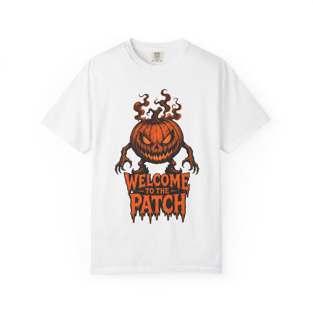 Welcome to the Patch Pumpkin T Shirt Halloween Horror Tee