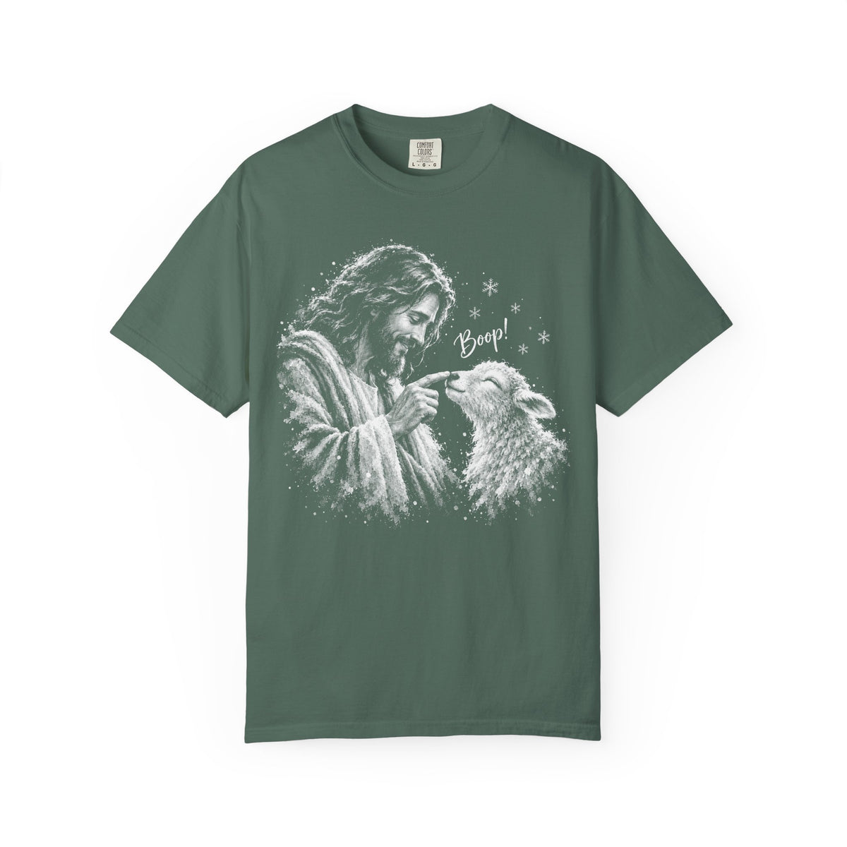 Jesus Boop Shirt, Jesus and Lamb Christian T-Shirt, Cute Faith Based Tee, Funny Jesus Shirt, Religious Gift for Women, Christian Graphic Tee