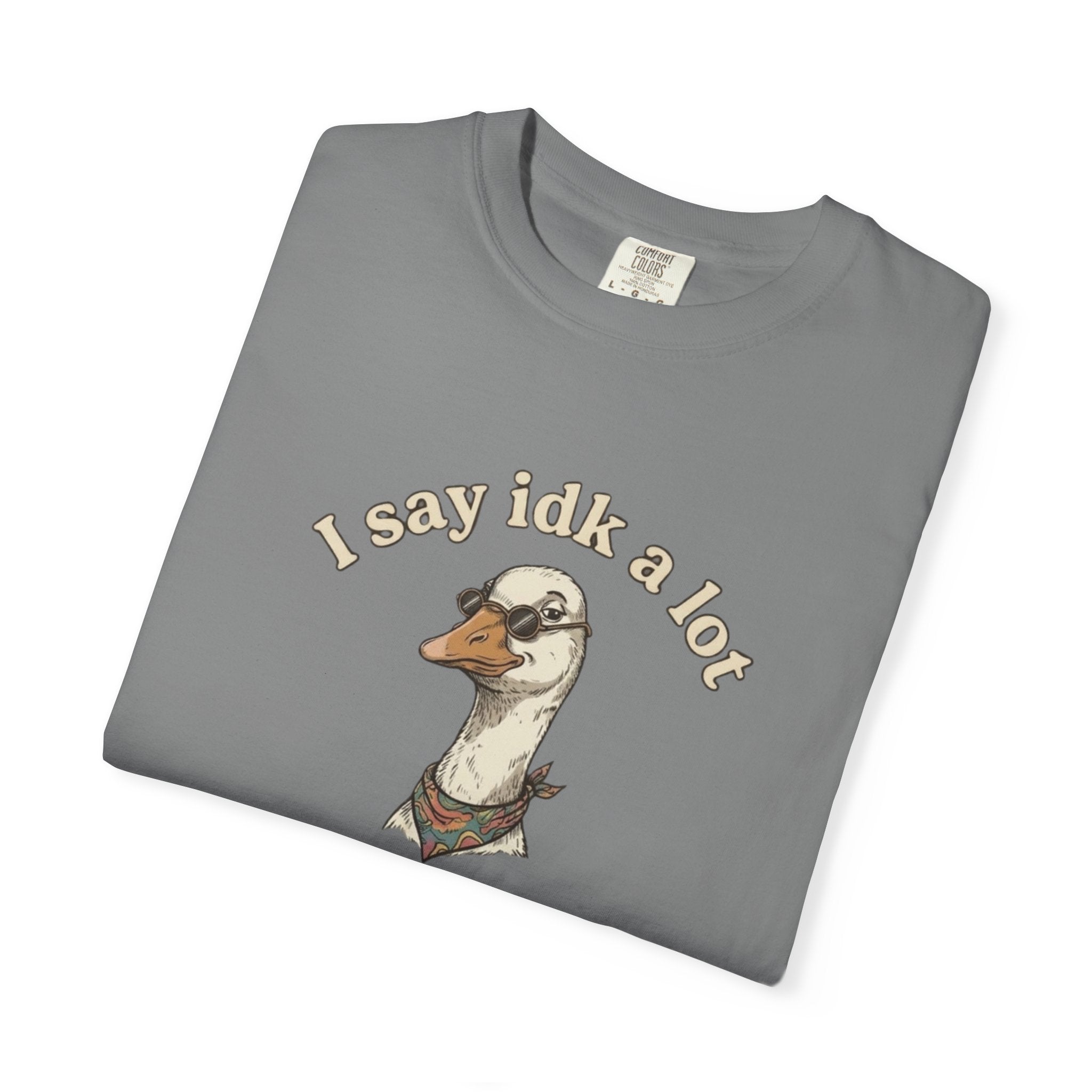 Funny Goose T Shirt Say Idk a Lot But Trust Me I Be knowin Graphic Tee