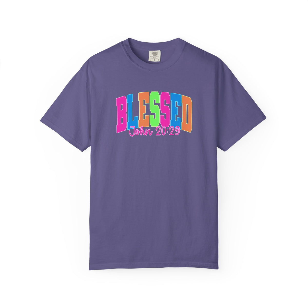 Blessed John 20:23 T shirt | Colorful Retro Gospel Tee