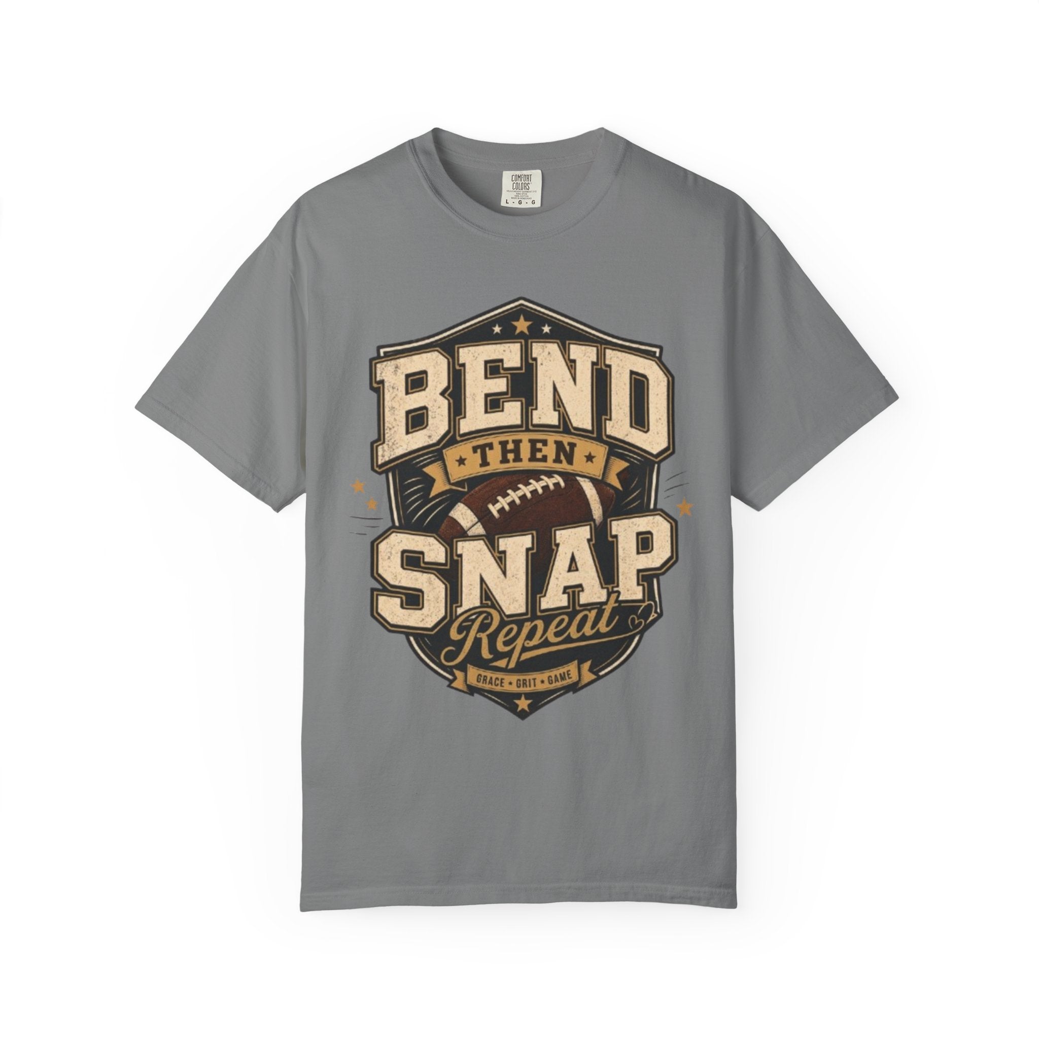 Football Bend Then Snap Repeat Graphic T Shirt Vintage Athletic Tee for Players and Fans