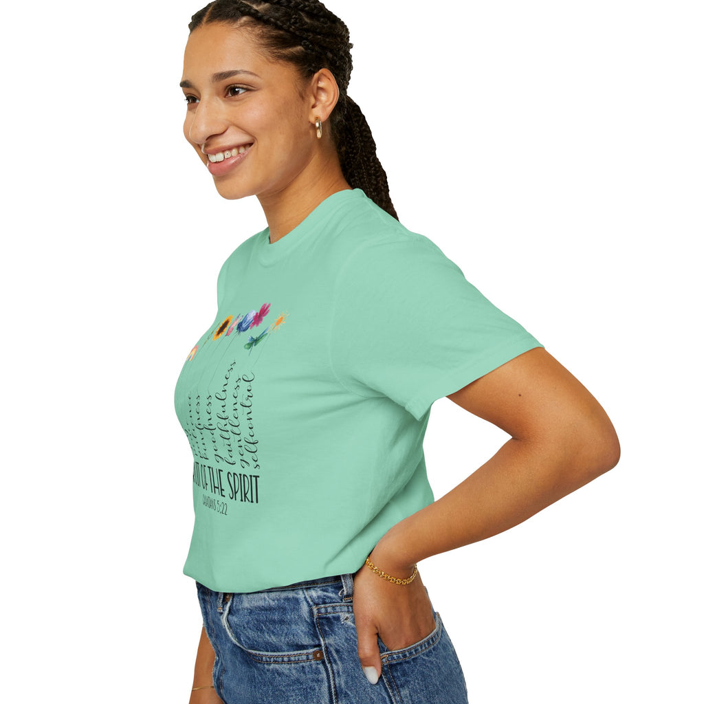Fruit of the Spirit Floral Tee shirt | Galatians 5:22 Scripture Tee
