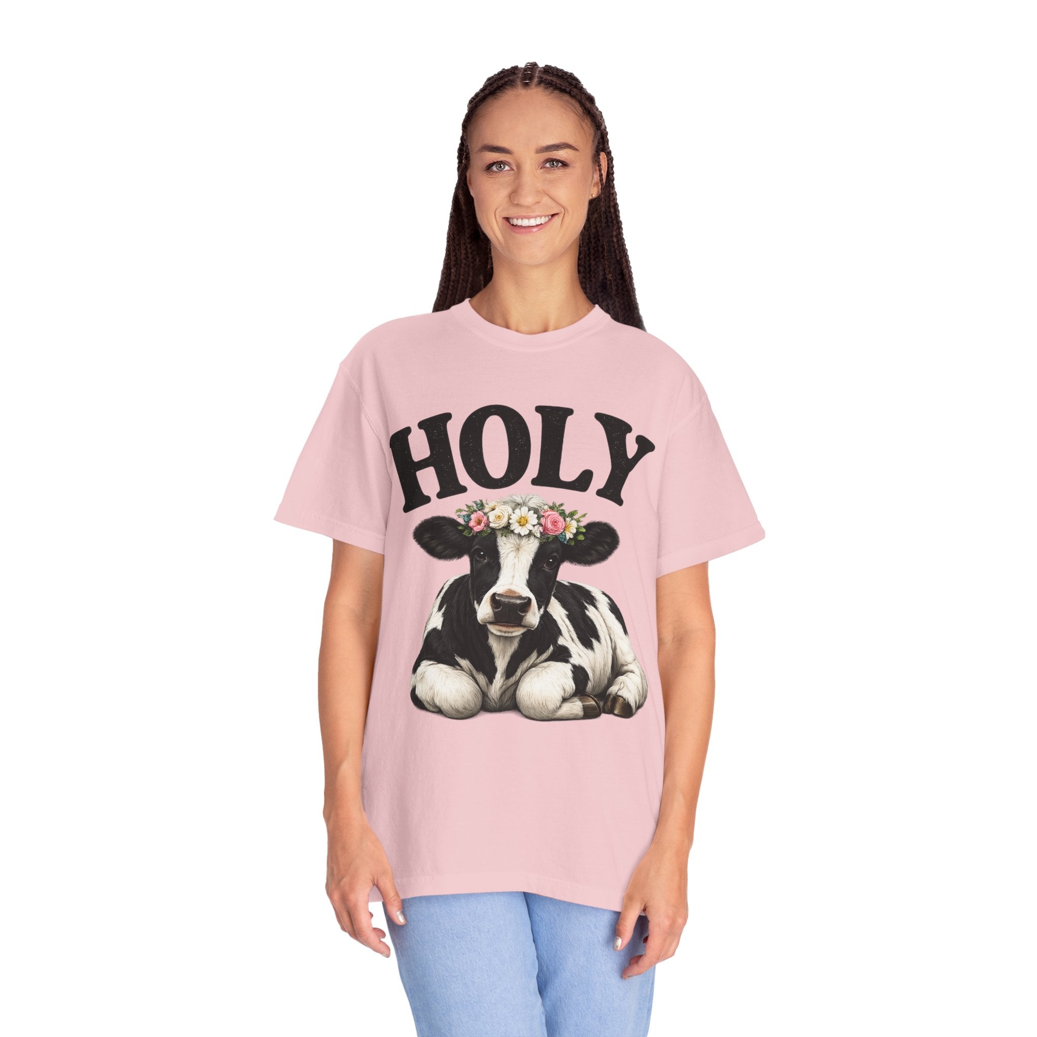 Holy Cow Floral Crown T Shirt