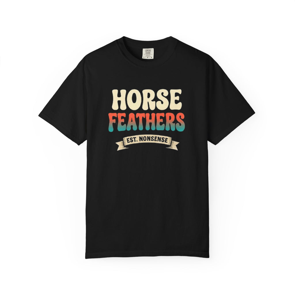 Horse Feathers Graphic T-Shirt Vintage Retro Logo Tee