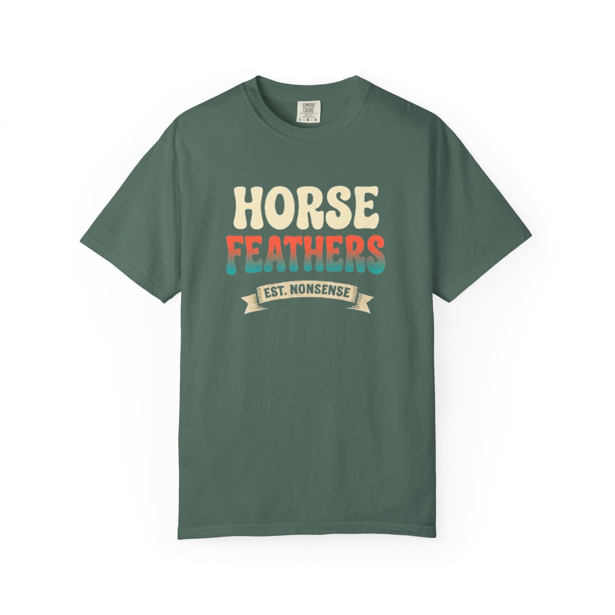 Horse Feathers Graphic T-Shirt Vintage Retro Logo Tee