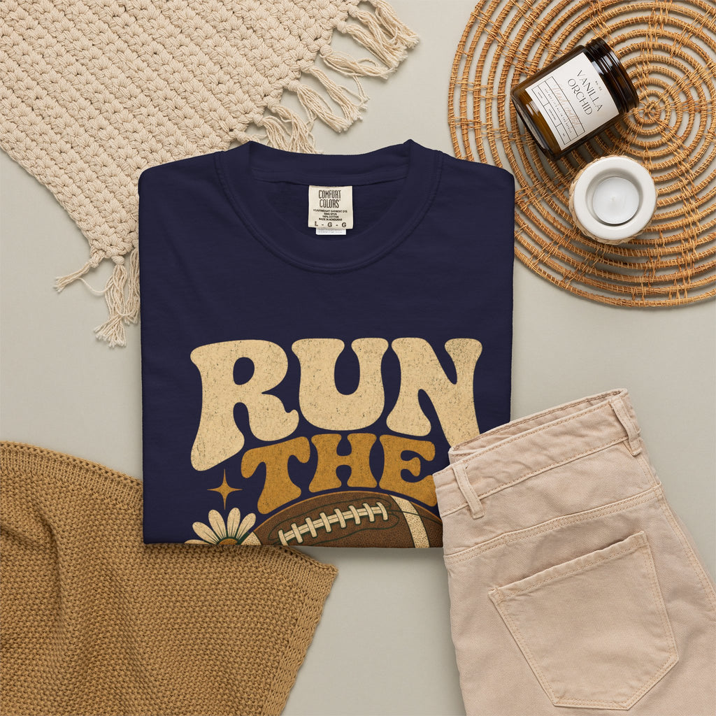 Run the Dang Ball Football T Shirt Retro Gridiron Graphic Tee