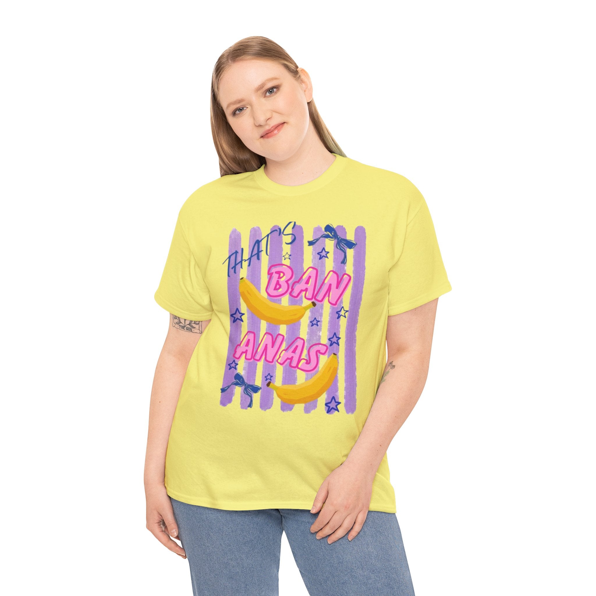 Bananas Graphic Tee — Playful Retro Banana Design with 'Ban Anas' Text