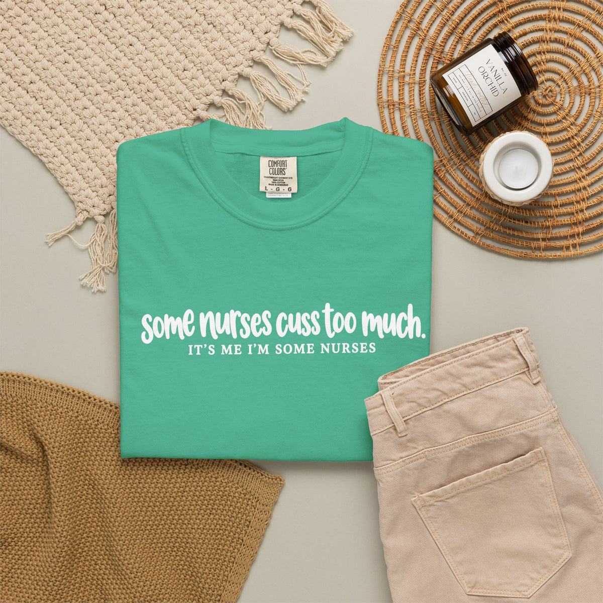 Funny Nurse Shirt, Some Nurses Cuss Too Much Tee, Nurse Humor T-Shirt, Comfort Colors Nurse Tee, Funny Nursing Gift, Healthcare Worker Shirt