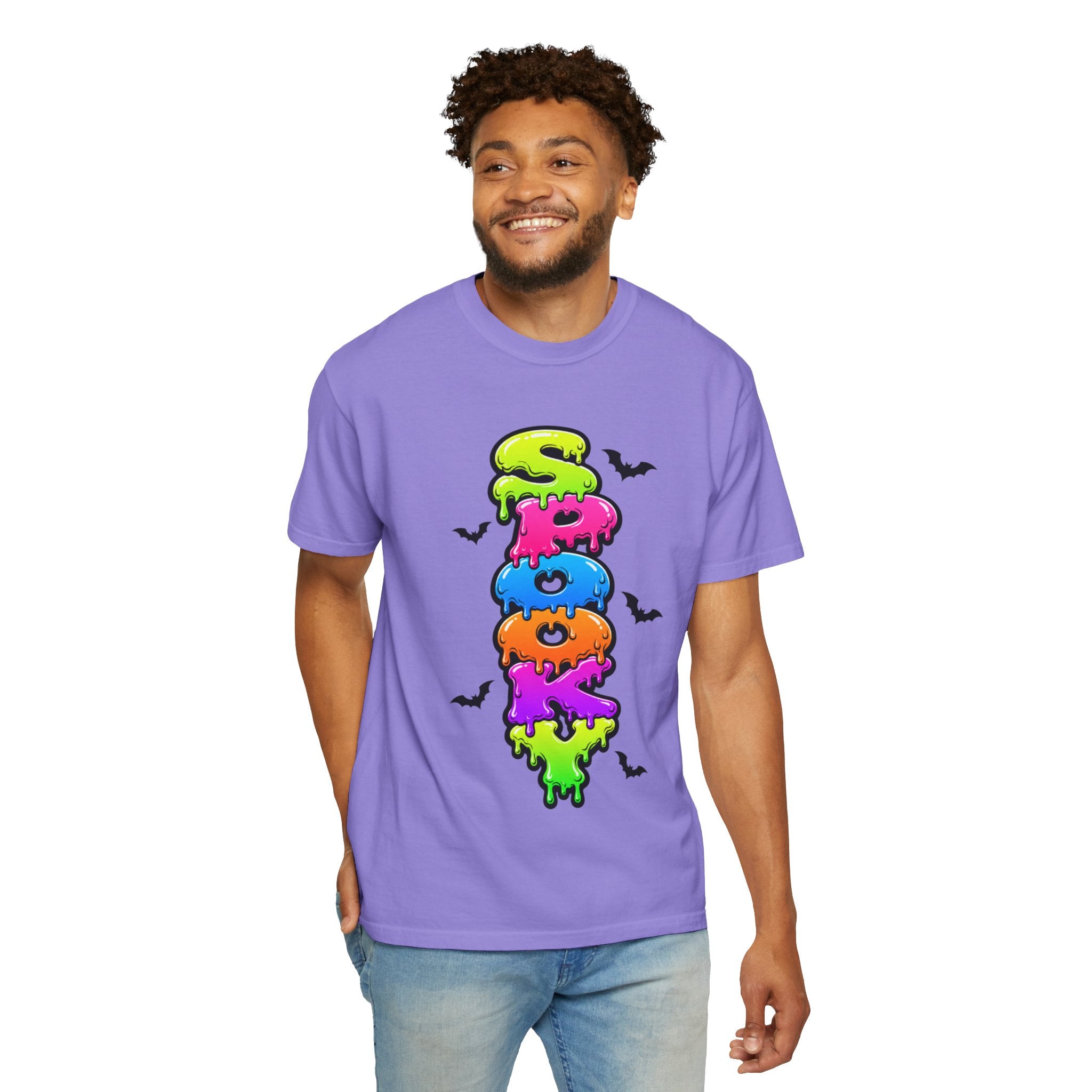 Spooky Colorful Spook Drippy Halloween T Shirt