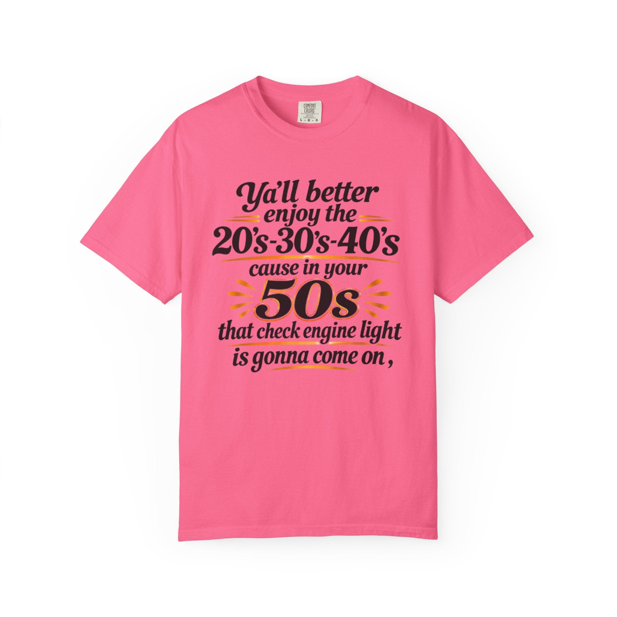 Funny Check Engine Light 50s Retirement T-Shirt