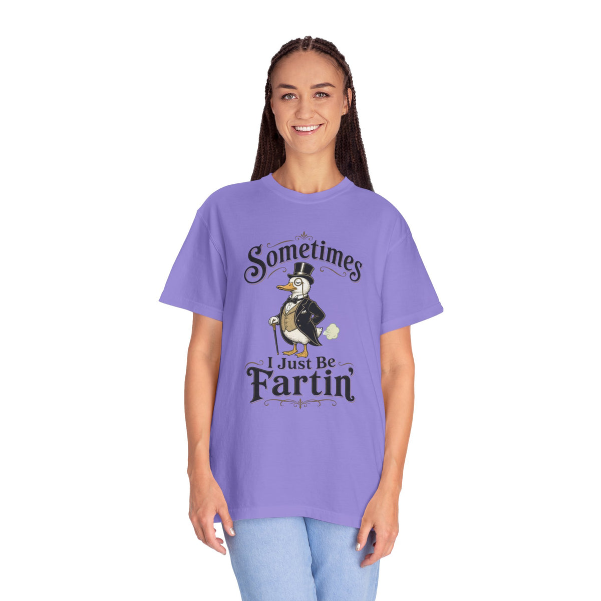Sometimes I Just Be Fartin Tee Shirt Humorous Vintage Duck Graphic Tee