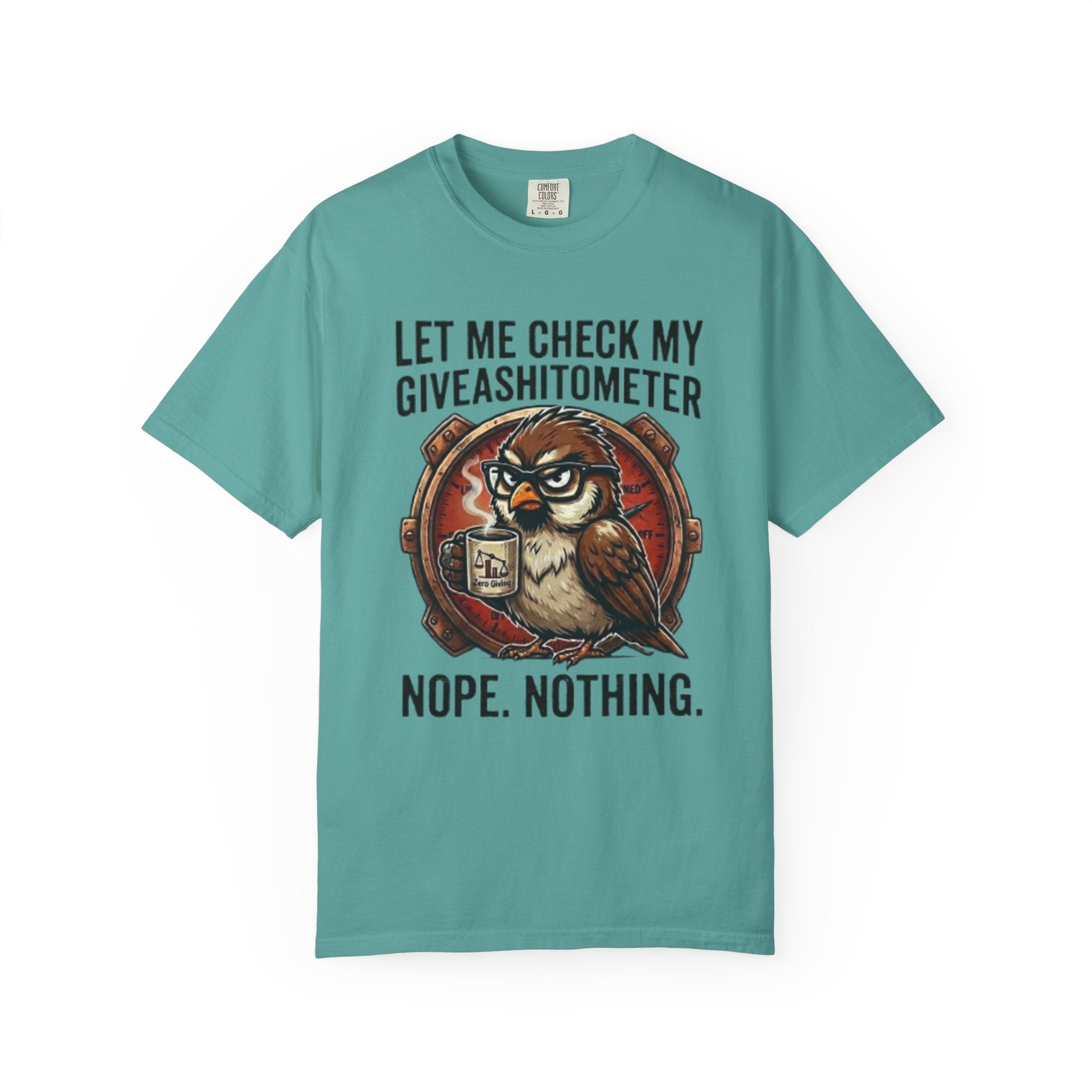 Let Me Check My Giveashitometer TShirt Funny Owl Graphic Tee