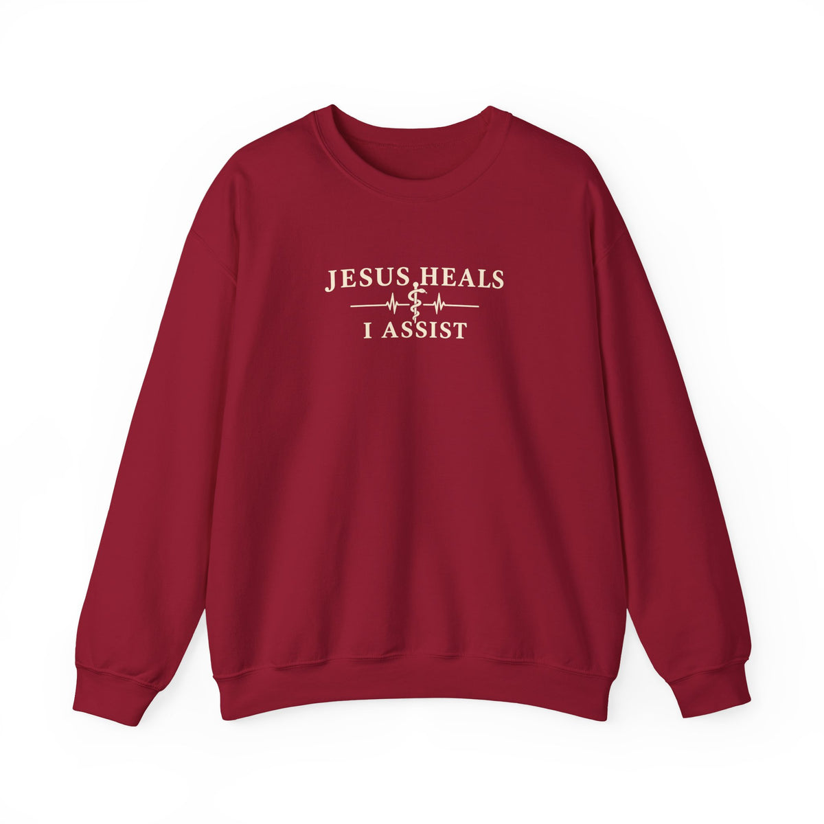 Jesus Heals I Assist Sweatshirt, Christian Nurse Gift, Faith Based Medical Crewneck, Healthcare Worker Gift, Nurse Appreciation