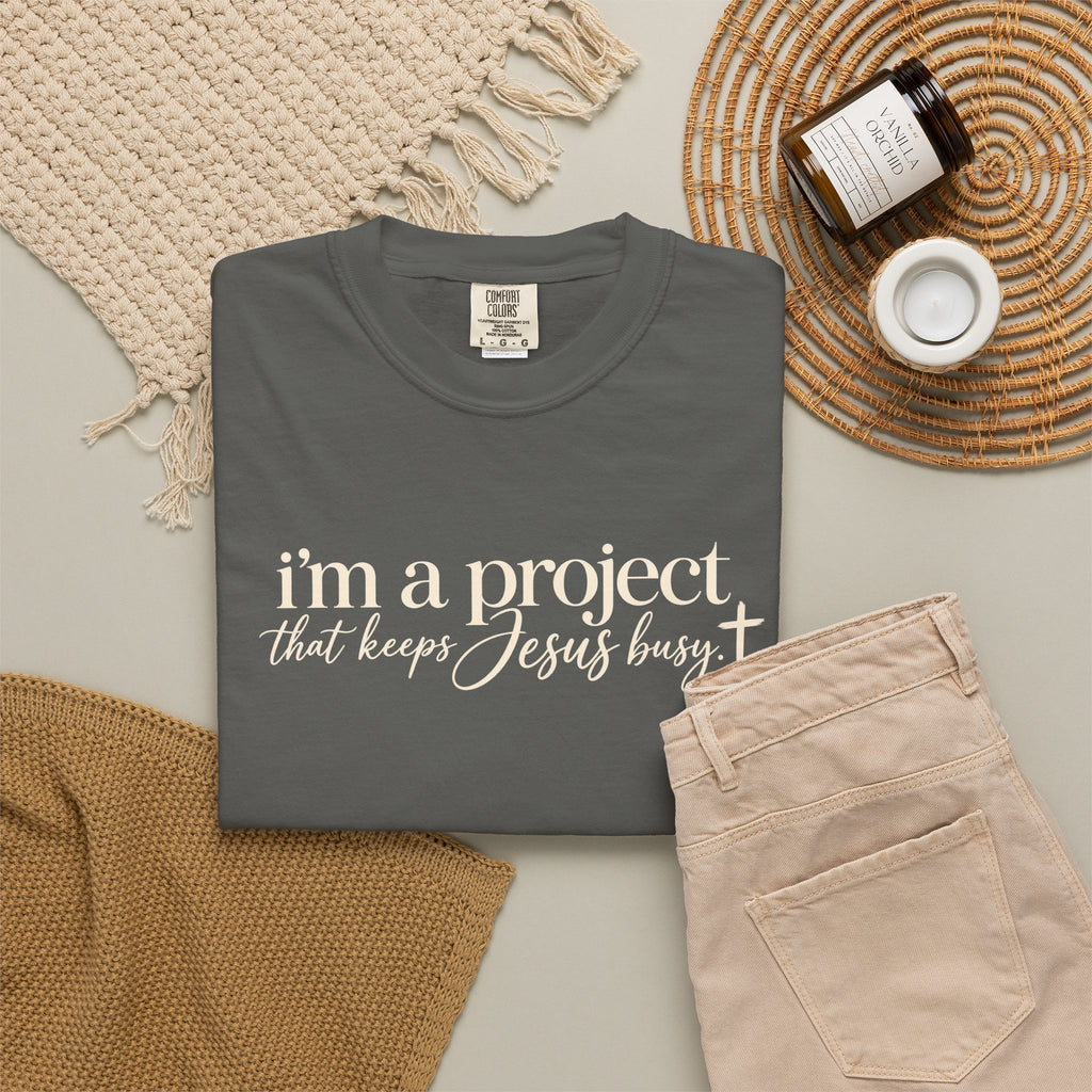Im a Project That Keeps Jesus Busy Tee Shirt