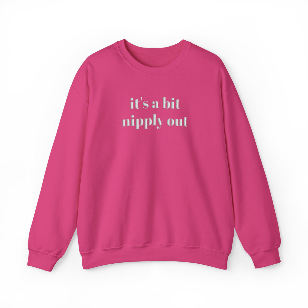 Its a Bit Nipply Out Sweatshirt, Funny Winter Puff Print Crewneck, Sarcastic Christmas Sweatshirt, Cozy Holiday Gift for Her